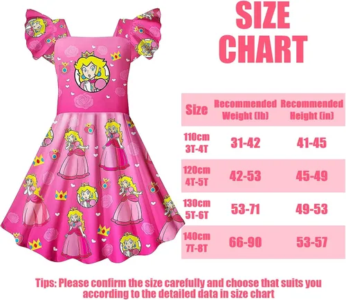 Vista 3 de Vestido de princesa para niñas pequeñas, disfraz rosa para niños, juego de película, ropa de juego
