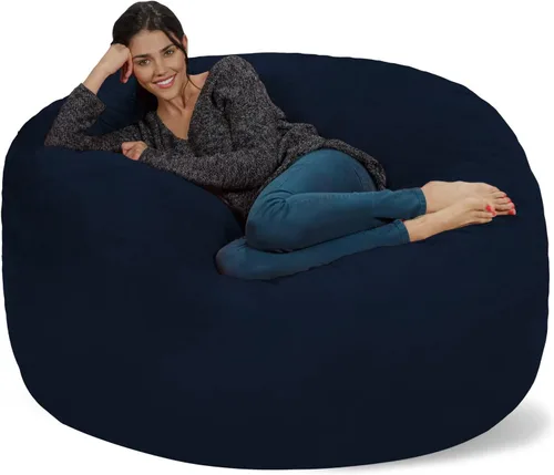 Vista 10 de Chill Sack Puf - Sillón gigante de espuma viscoelástica de 5 pies, sofá grande con funda de microfibra suave, color marrón