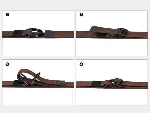 Vista 6 de Cinturón para mujeres y hombres de lona con hebilla negra 1 1/2" de ancho extra larga color sólido