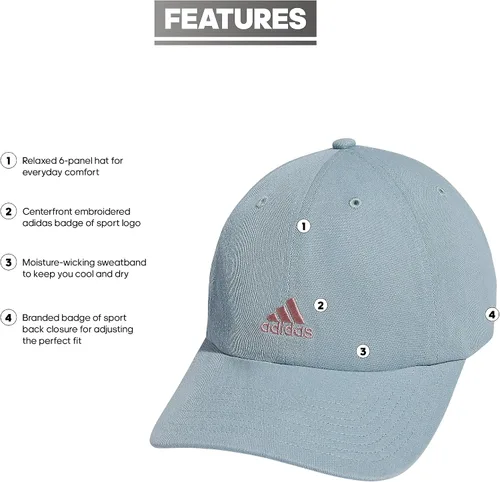 Vista 33 de adidas Gorra ajustable relajada Saturday para mujer