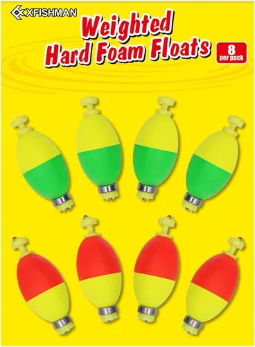 Vista 9 de XFISHMAN Kit de corchos de pesca con peso para pescar, flotador de espuma hecho a mano, 1 pulgada, 2 en 8-12 unidades Surtido 12 Pack