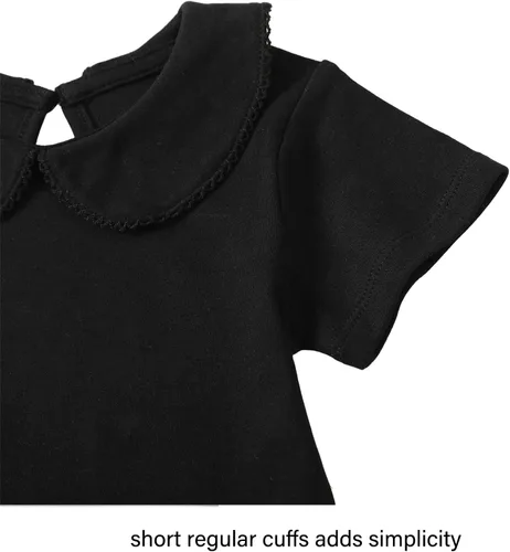 Vista 8 de ROMPERINBOX Mameluco básico de manga corta con cuello de Peter Pan para bebé niña de 0 a 24 meses