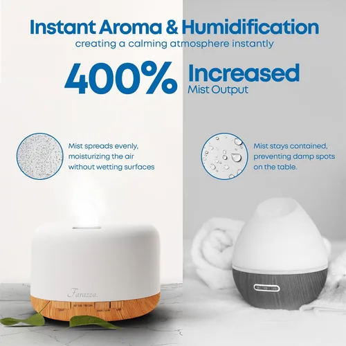 Vista 4 de Difusor de aceite esencial de alta calidad de 16.9 fl oz, humidificador ultrasónico de aromaterapia 5 en 1 y vaporizador de aroma con temporizador