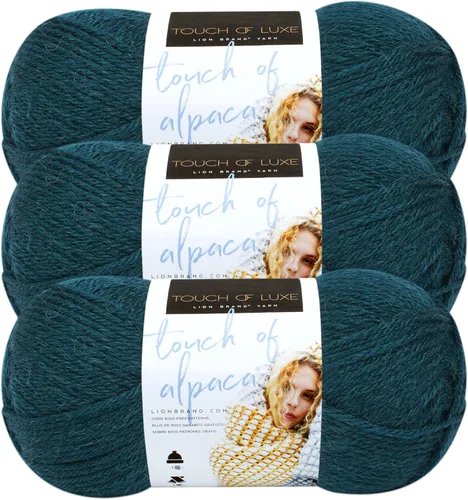 Vista 34 de Lion Brand Yarn Hilo Touch of Alpaca (1 madeja), color negro