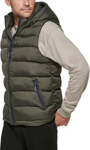 Vista 4 de Tommy Hilfiger Chaleco acolchado con capucha para hombre