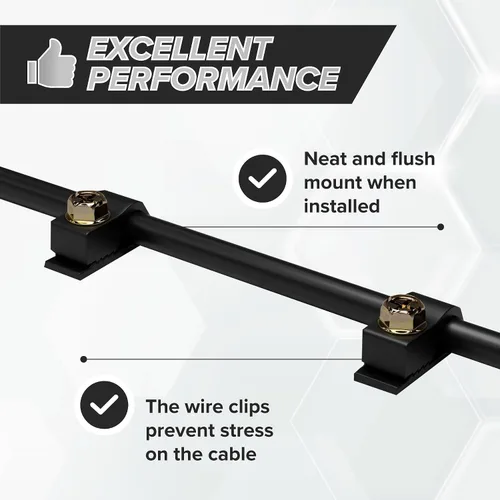 Vista 6 de THE CIMPLE CO Clips de cable individuales con tornillos, abrazaderas de cable coaxial de 1/4 de pulgada para exteriores, gestión de cables