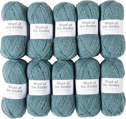 Vista 23 de Knit Picks Wool of the Andes Tan - Paquete de hilo de lana 100% para tejer Almendra