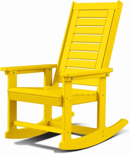 Vista 14 de GREENVINES Oversized Outdoor Rocking Chair, HDPE Rocker, Aqua