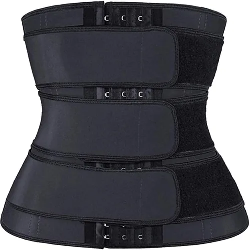 Vista 3 de Aniywn Cinturón de ajuste de cintura para hombres cintura entrenador corsé adelgazar cuerpo Shaper entrenamiento caliente sudor banda entrenador