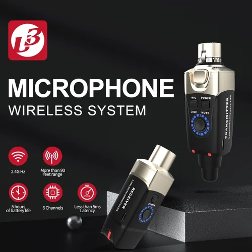 Vista 2 de Xvive U3 Sistema Inalámbrico de Micrófono Dinámico con Transmisor XLR y Receptor U3 para micrófono dinámico