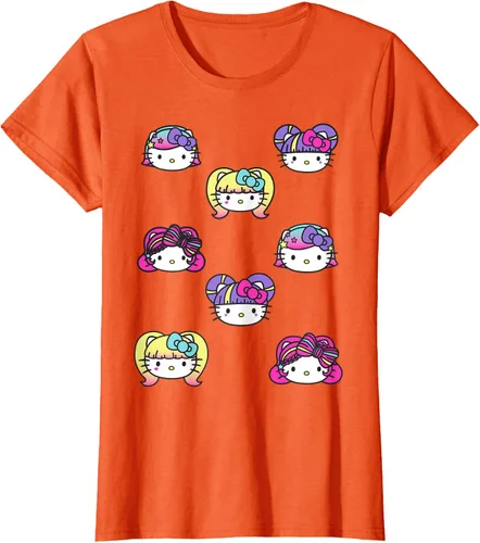 Vista 61 de hello kitty Kawaii Multi peinado Tee, Azul (Heather blue)