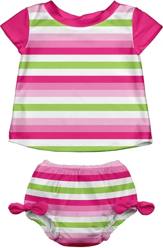 Vista 2 de i Play. Traje de baño clásico con lazo para niñas con pañal de natación integrado