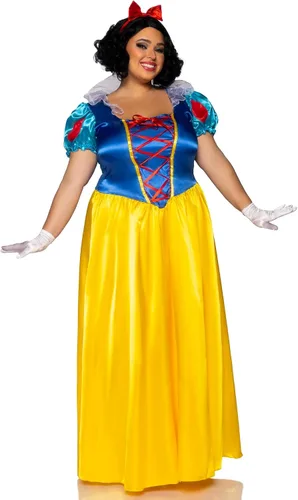 Vista 7 de Leg Avenue Vestido completo de princesa clásico de Blancanieves para mujer, para amigas y familiares