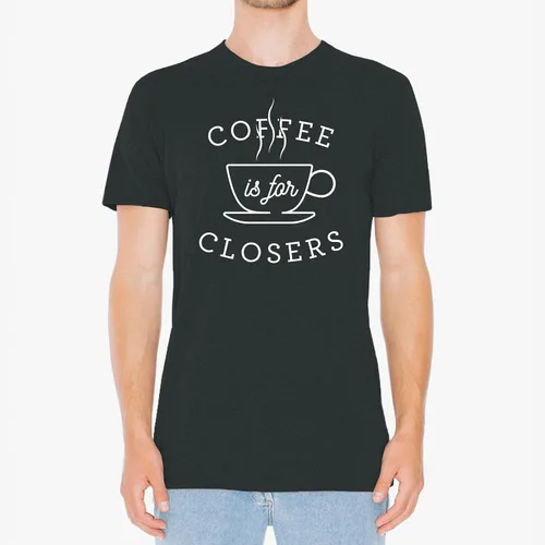 Vista 4 de UGP Campus Apparel Coffee is for Closers - Camiseta divertida con cita de película