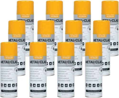 Vista 10 de Pinturas para la industria Esmalte industrial, Pintura en aerosol - Maquinaria de hierro de metal de acero - 1 lata (aluminio metálico) 9-S-1423