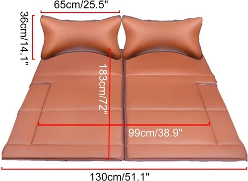 Vista 5 de Colchón no inflable para SUV, almohadilla para dormir para acampar o tienda de campaña, con almohada inflable utilizada para asiento trasero