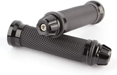 Vista 4 de Motorcycle 7/8" CNC Hand Grips Aluminum Rubber Gel Handlebar for Sport Bike(Red)