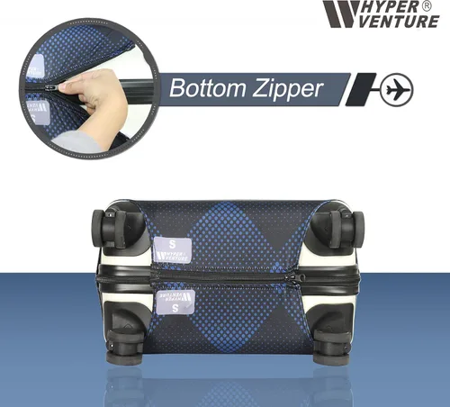 Vista 4 de HYPER VENTURE Funda de equipaje Maleta Protetor, azul (Blue Cube)