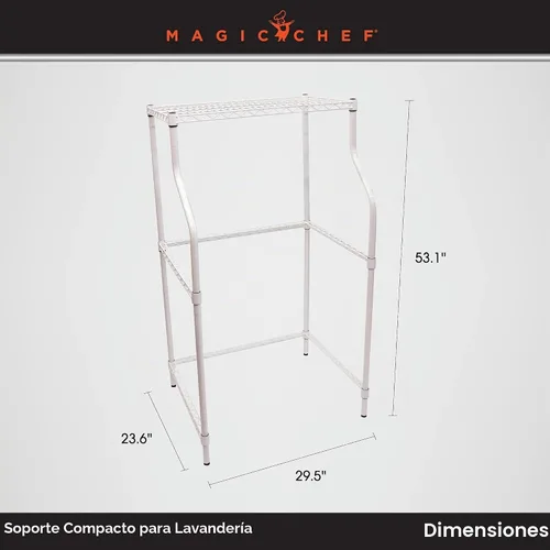 Vista 2 de Magic Chef Soporte de lavandería compacto para el hogar con estante