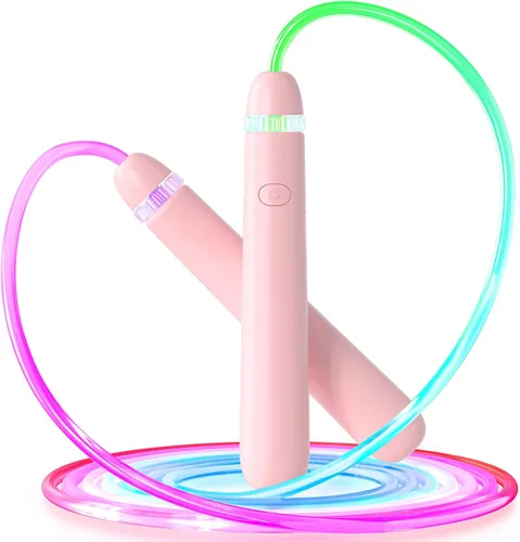 Vista 10 de LED Light Up Jump Rope for Kids and Adult, Adjustable Glowing Skipping Rope for Boys and Girls, Colorful Luminous Jumping Rope for Fitness and
