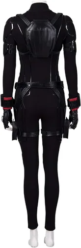 Vista 2 de Disfraz de soldado galáctico para mujer, disfraz de Halloween o cosplay de lujo, color negro