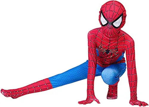 Vista 7 de LoLiLi Traje elástico de superhéroe para niños, traje elástico de elastano, disfraz de Halloween o cosplay