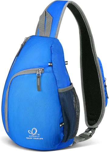 Vista 12 de Bolso de hombro WATERFLY, morrales, bolsos, mochilas triangulares cruzadas sobre el cuerpo, de soga, para senderismo o mochilas multiuso y bolsa