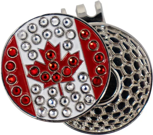 Vista 4 de DA VINCI Clip magnético para sombrero de golf con marcador de bola de golf de metal brillante de 1 pulgada Globo ostentoso