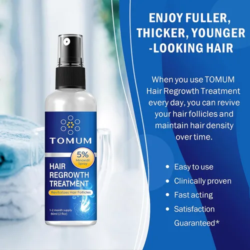 Vista 5 de Minoxidil para hombres y mujeres Crecimiento del cabello: 5% de minoxidil en aerosol tópico Tratamiento para el crecimiento del cabello Detener