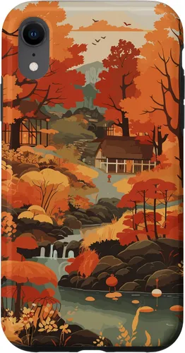 Vista 25 de Tema de otoño y coloridas hojas y árboles de otoño, colores de otoño para iPhone 16