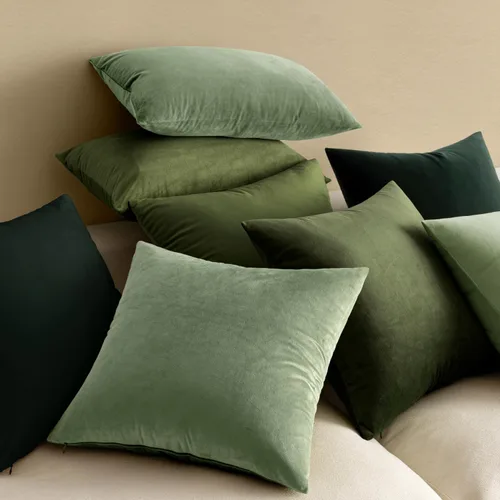 Vista 4 de MIULEE Paquete de 2 fundas de almohada de terciopelo decorativas rectangulares lumbares, fundas de cojín suaves sólidas para sofá, sofá, dormitorio