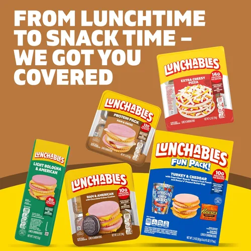 Vista 9 de Lunchables, paquete de proteínas, jamón y suizo, paquete de 3.2 onzas
