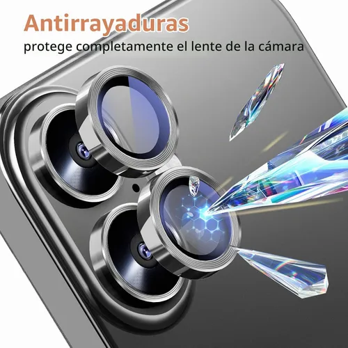 Vista 6 de Paquete de 2X2 Protector de Lente de Cámara para iPhone 17, iPhone 16 Plus/ 16 Protector de Pantalla de Lente de Vidrio Templado Cubierta de Cámara