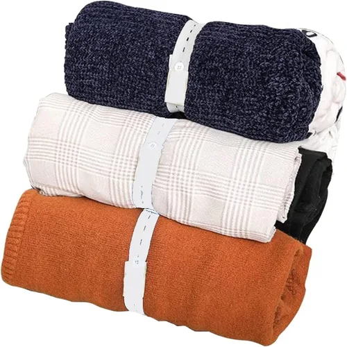 Vista 8 de 20 bandas elásticas con ojales, elástica conectable, banda de almacenamiento de ropa enrollable, correa ajustable de almacenamiento de ropa