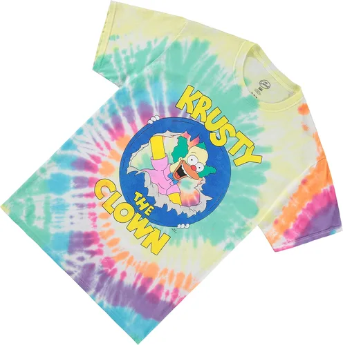 Vista 6 de The Simpsons Camiseta con logotipo de Krusty The Clown para hombre con logotipo de Krusty Burger