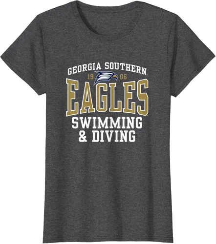 Vista 4 de Georgia Southern University Camiseta de natación y buceo Eagles, Negro