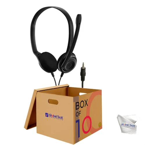 Vista 8 de EPOS - Auriculares USB mono USB para computadora con micrófono para aula, entrenamiento, centros de llamadas (paquete de 10) con paño de microfibra