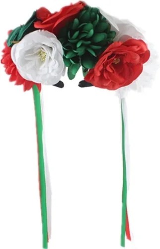 Vista 5 de aoozleny Diadema con coronas de flores mexicanas, tocado para fiesta de Halloween
