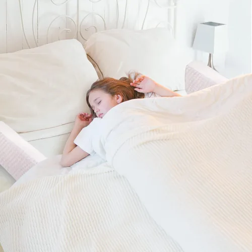 Vista 6 de YENING Protectores de cama para bebés y niños pequeños, barrera de seguridad de espuma para cama de niños, protector de cama para tamaño individual