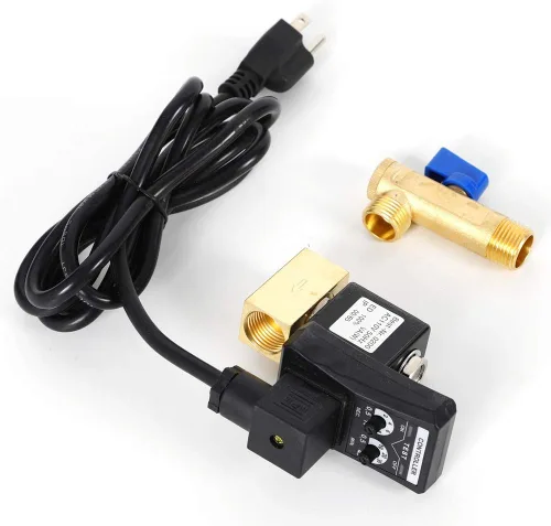 Vista 3 de CA auto programada electrónica 110V 1/2" de la válvula de drenaje del tanque de gas del compresor de aire de 2 vías
