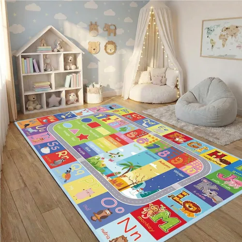 Vista 9 de ABC - Alfombra antideslizante para niños, 36 x 48 pulgadas Abc Play Alfombra - 3'0" X 4'0"(rectangular)