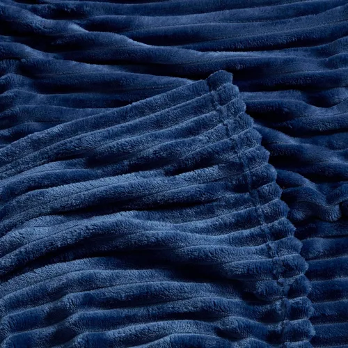 Vista 8 de Nestl - Manta azul para sofá, cobijas cálidas y mullidas para mujeres, cobijas de forro polar suaves y pequeñas para niñas - Azul marino, 127 x 152