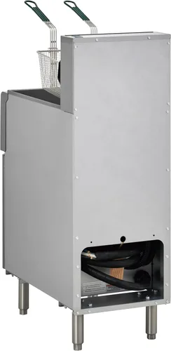 Vista 4 de Freidora de piso comercial eléctrica Value Series, freidora de acero inoxidable de 18 kg para restaurantes, 1 fase, 208V
