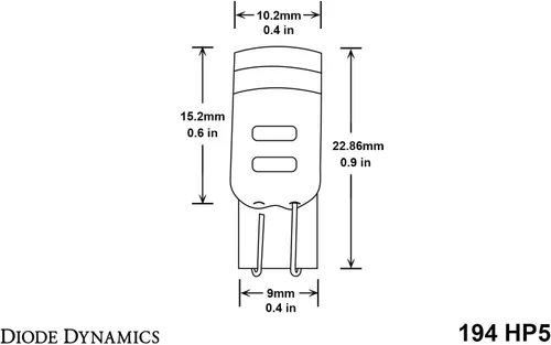 Vista 6 de Diode Dynamics Bombillas LED HP5 194 (par), ámbar