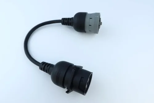 Vista 4 de YPP Cable de conversión de cable 6P J1708 a 9P gris 9P tipo 1 J1939 de 6 pines a 9 pines para conectores tipo 1 y tipo 2 J1939