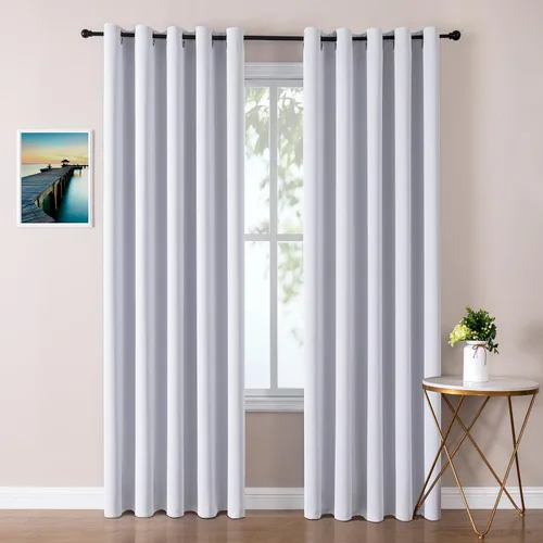 Vista 64 de ChrisDowa - Cortinas cortas para ventana de 40 pulgadas para dormitorio - Cortinas cortas con ojales y aislamiento térmico para oscurecer
