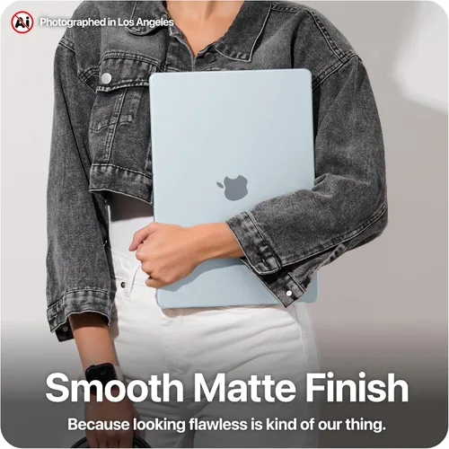 Vista 3 de GhostShell Frost - Funda rígida para MacBook Air de 15 pulgadas 2023+ Medianoche translúcido/mate