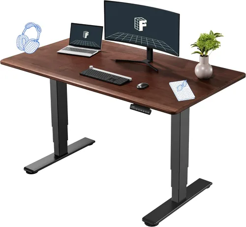 Vista 25 de FlexiSpot E6 Bamboo - Escritorio eléctrico de pie de 3 etapas con motor dual de 48 x 24 pulgadas, soporta 220 libras, altura ajustable con ajustes
