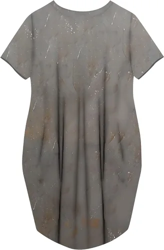 Vista 2 de AZPSRT Vestido suelto casual con estampado de arte afroamericano para mujer