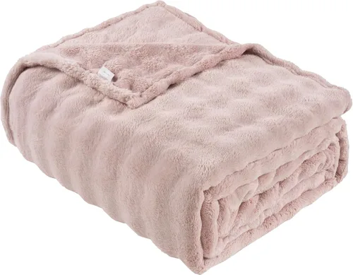 Vista 16 de Manta de Tiro de Piel Sintética Color Hueso para Sofá, Manta Suave y Esponjosa de Burbujas para Cama y Sofá, Manta Gruesa y Cálida de Felpa Difusa